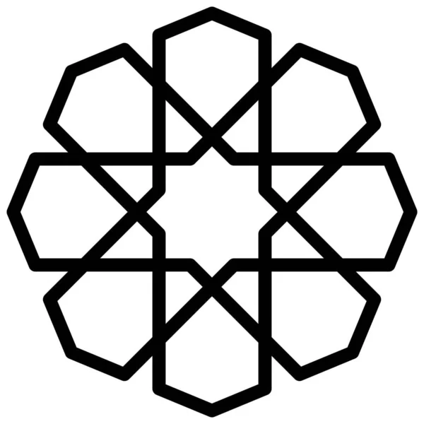 Icône Symbole Modèle Islamique Illustration Vectorielle Liée Festival Ramadan — Image vectorielle