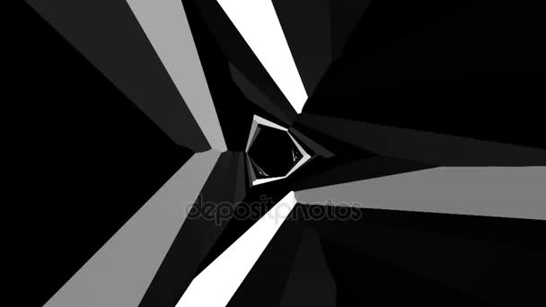 Abstrakt svartvitt roterande bakgrund 1 — Stockvideo