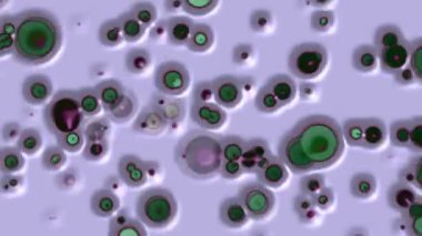 Yuvarlak şekiller oluşturulan bilgisayar çıkarımı soyut arka plan küresel, dairesel, köpüren, sıvı doku ile yüzer