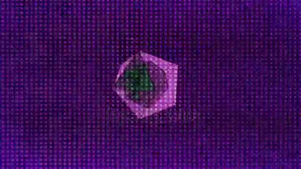 Abstrakter Hintergrund Rotierende Geometrische Form Eine Computergenerierte Animation Mehrerer Rotierender — Stockvideo