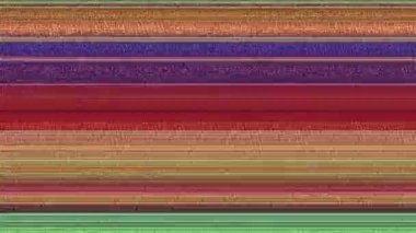 Rengarenk yatay çizgiler ile statik 4 A bilgisayar çıkarımı yatay çizgiler ve Tv statik soyut animasyon oluşturulan                                                                                                