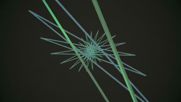 Abstraktní Pozadí Rotující Hvězdy Geometrické Obrazce Počítač Vytvořené Animace Abstrakt — Stock video