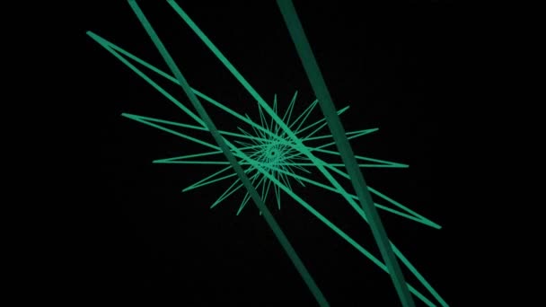 抽象背景旋转恒星几何形状15在星型图形中生成抽象旋转几何形状的计算机动画 — 图库视频影像