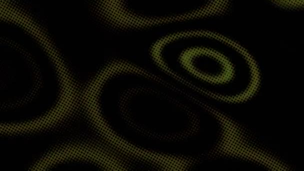 Streszczenie Tło Psychedelic Okrągłe Tętnienie Prądu Komputera Generowane Animacji Streszczenie — Wideo stockowe