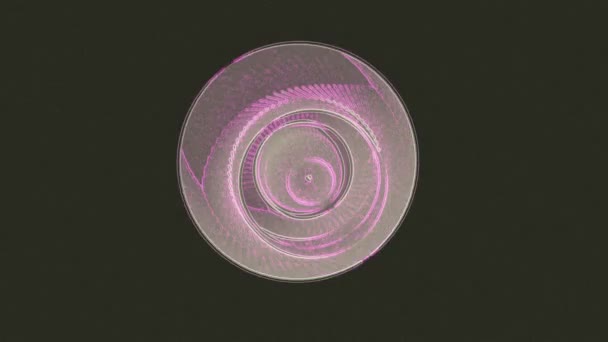 Компьютерная Анимация Абстрактного Фона Пульсирующим Колеблющимся Геометрическим Круговым Узором — стоковое видео