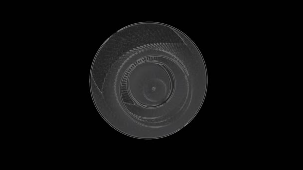 Аннотация Фон Колебание Геометрического Кругового Узора Компьютерная Анимация Абстрактного Фона — стоковое видео