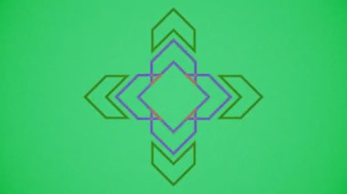 Bir arka plan ile bir nabız gibi atan, dalgalanan, geometrik tasarım arka arka plan darbe geometrik okları 14 A oluşturulan bilgisayar animasyon  