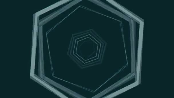 Abstract Background Pulsing Hexagon Uma Animação Gerada Por Computador Fundo — Vídeo de Stock