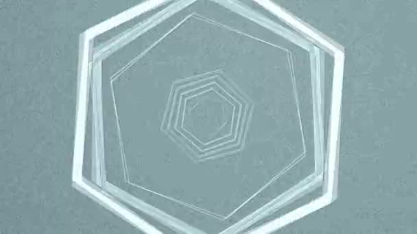 Abstrait Background Pulsing Hexagon Animation Générée Par Ordinateur Arrière Plan — Video