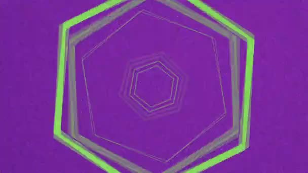 Abstrait Background Pulsing Hexagon Flicker Animation Générée Par Ordinateur Arrière — Video