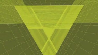 Akan bir tünel hareketindeki geometrik üçgen şekillerin ve çizgilerin bilgisayar tarafından oluşturulan animasyonu