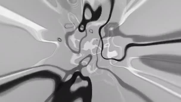 Datorgenererad Animation 1960 Talets Inspirerade Fyscedeliska Flödande Ringar — Stockvideo