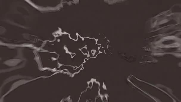 1960年代のコンピューターによって生み出された サイケデリックな流れの波紋 — ストック動画