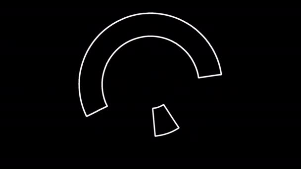 Une Animation Générée Par Ordinateur Segments Circulaires Bloqués Formes Rotatives — Video