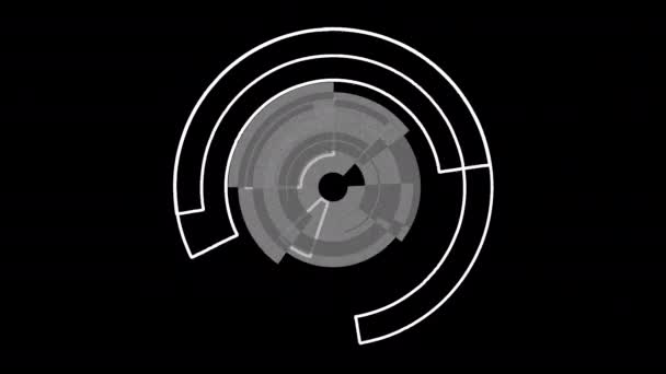 Uma Animação Gerada Por Computador Segmentos Circulares Blocos Girando Formas — Vídeo de Stock