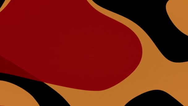 Компьютерная Гениальная Анимация Плавающего Стилизованного Армейского Камофлага Влиянием Лавалампы 1960 — стоковое видео