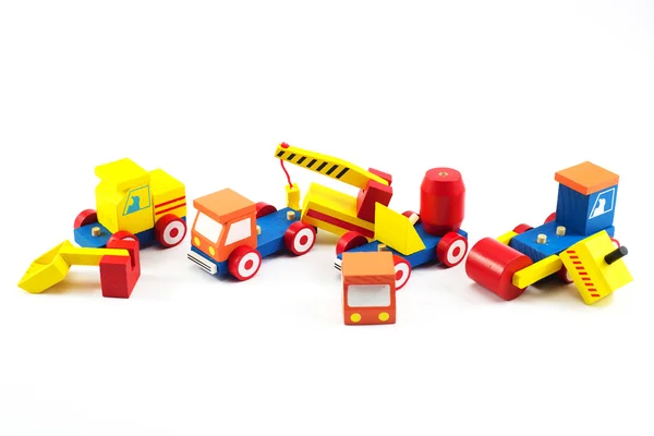 Drewniane zabawki samochodu, rozwój mózgu, umiejętności dzieci w wieku przedszkolnym — Zdjęcie stockowe