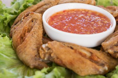 Kızarmış tavuk kanadı.