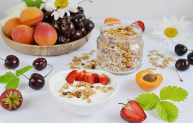 Sağlıklı taze kahvaltı meyve 