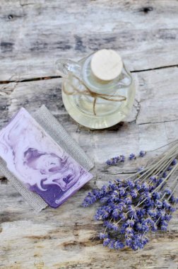 Ev yapımı vücut lavanta için doğal maddeler tuz Scrub 