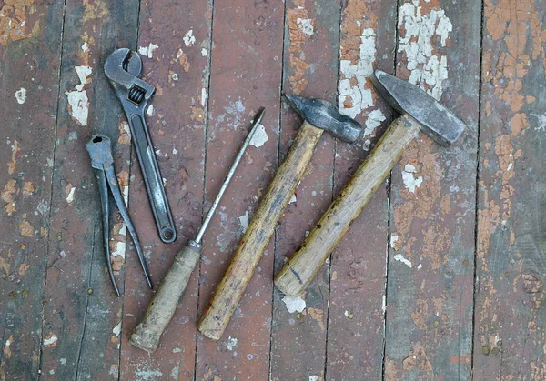 Van de timmerman oude tools — Stockfoto