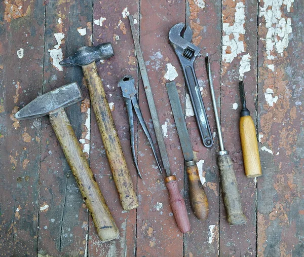 The carpenter's old tools — Stock Photo, Image