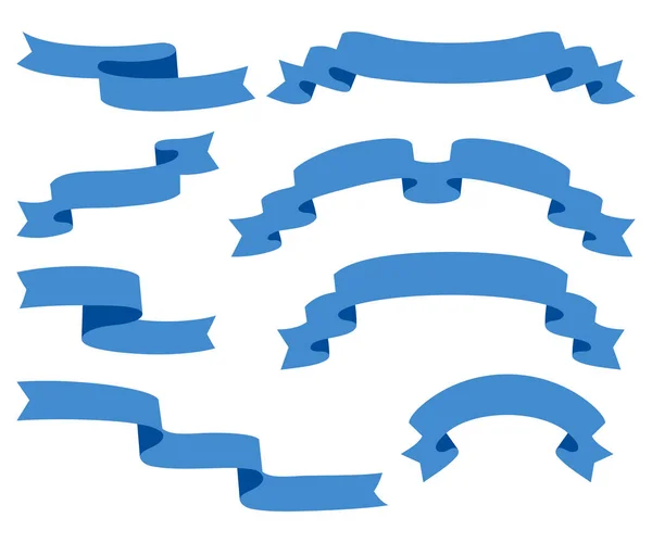 Sammlung von Bändern - mit blauem Vektor eps10 — Stockvektor