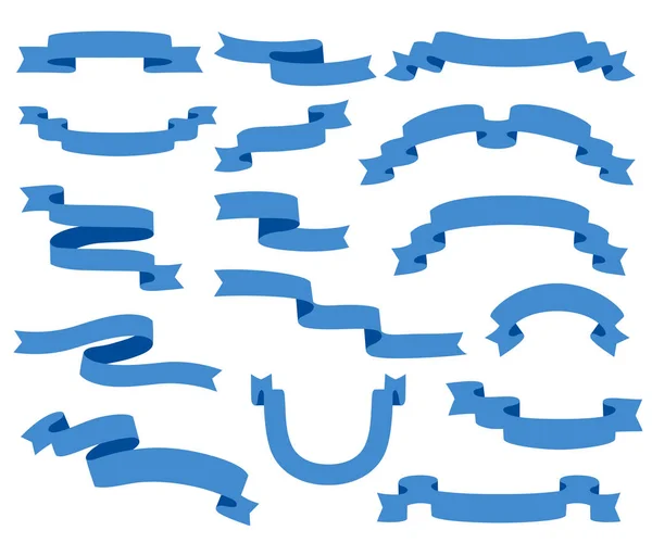 Sammlung von Bändern - mit blauem Vektor eps10 — Stockvektor