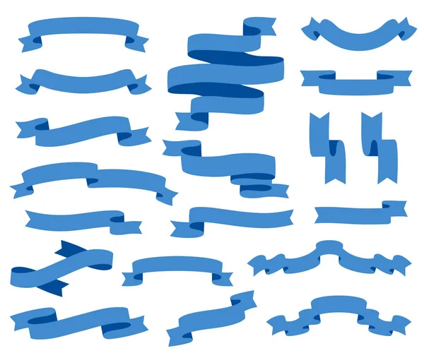 Sammlung von Bändern - mit blauem Vektor eps10 — Stockvektor