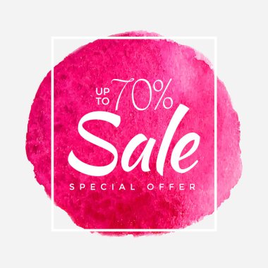 Sulu Boya Özel Fırsat, Super satışı el ilanı, afiş, Poster, kitapçık, kadar 70 Off kaydetme, vektör çizim soyut boya darbe ile