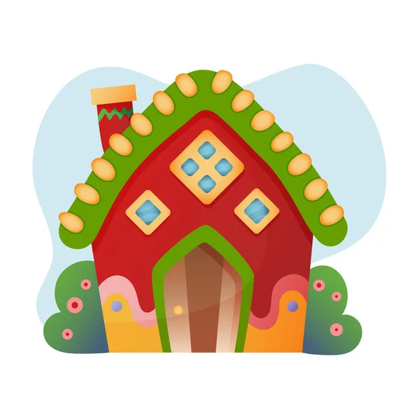 Fantasie Haus Vektor Cartoon Märchen Baumhaus und Gehäuse Dorf Illustration Set von Kindern Märchen Spielhaus isoliert auf weißem Hintergrund. — Stockvektor