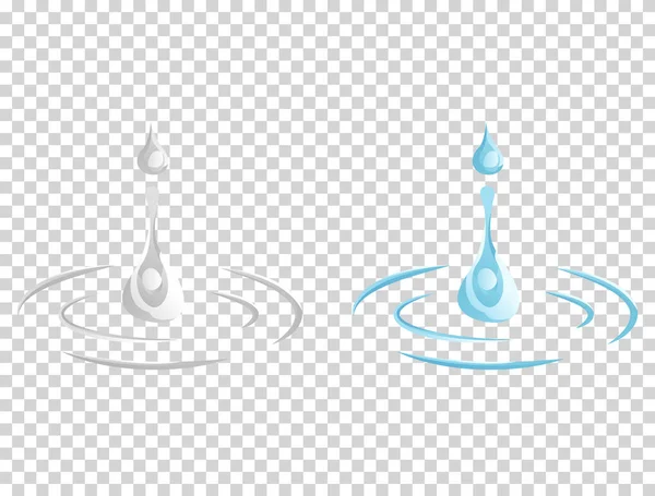 Icono de agua y gota - Ola azul y splashe de agua, símbolo ondulado de la naturaleza en movimiento vector Ilustraciones . — Archivo Imágenes Vectoriales