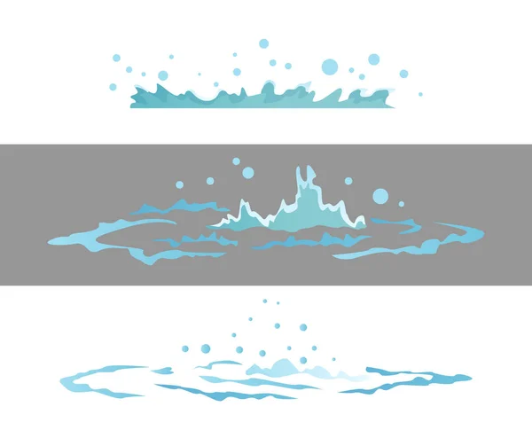 Kapanie wody efekt specjalny fx animacji klatek arkusza kształtów. Czysta woda kropla serii klatek dla animacji flash w gier, filmów i kreskówek — Wektor stockowy