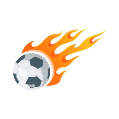 Spor amblemleri, logo tasarımı için siyah ve beyaz hareketli futbol topları. Kavisli renk hareketli futbol topu koleksiyonu, vektör çizimlerini izler