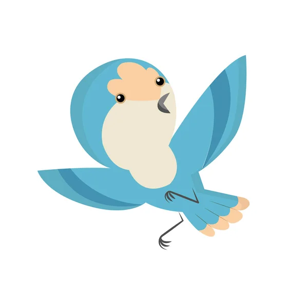 Mignon petit oiseau coloré isolé sur fond blanc. Moineau domestique commun. Petit oiseau dans le style de dessin animé mignon. Illustration de clip art vectoriel isolé. Superbe vecteur féerique wren oiseau Illustration — Image vectorielle