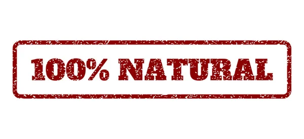 Sello de caucho 100% natural — Vector de stock