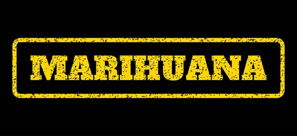 Timbre en caoutchouc de marihuana — Image vectorielle