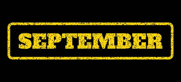 September Rubberstempel — Stockvector