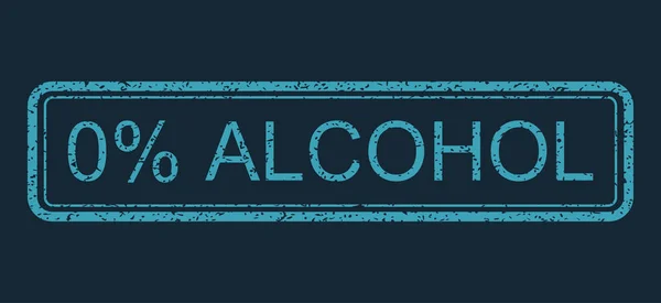 0 procent alkohol gummistämpel — Stock vektor