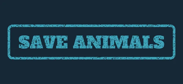 Enregistrer les animaux Timbre en caoutchouc — Image vectorielle