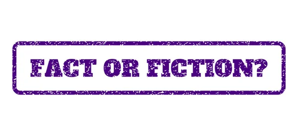 Question de fait ou de fiction Timbre caoutchouc — Image vectorielle