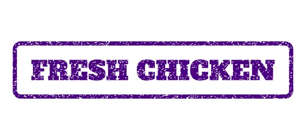 Timbre en caoutchouc de poulet frais — Image vectorielle
