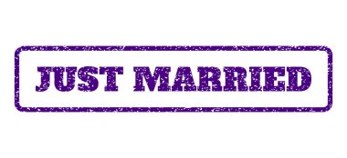 Just Married Rubber Stamp