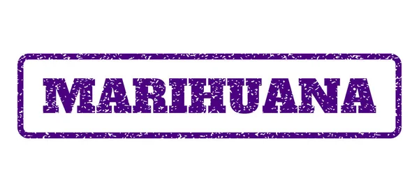 Timbre en caoutchouc de marihuana — Image vectorielle