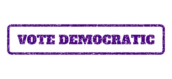 Voto Democratico Timbro di gomma — Vettoriale Stock