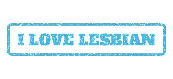 Ich liebe lesbischen Gummistempel — Stockvektor