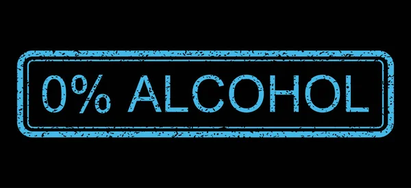 0 Sello de goma de alcohol por ciento — Vector de stock