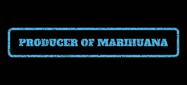 Producteur de Timbre en Caoutchouc de Marihuana — Image vectorielle