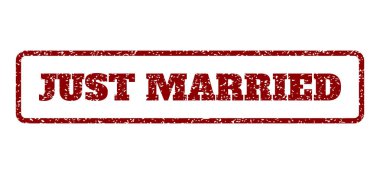 Just Married Rubber Stamp