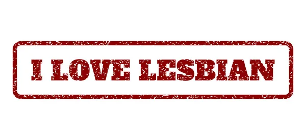 I Love Lesbian Rubber Stamp — Stock Vector